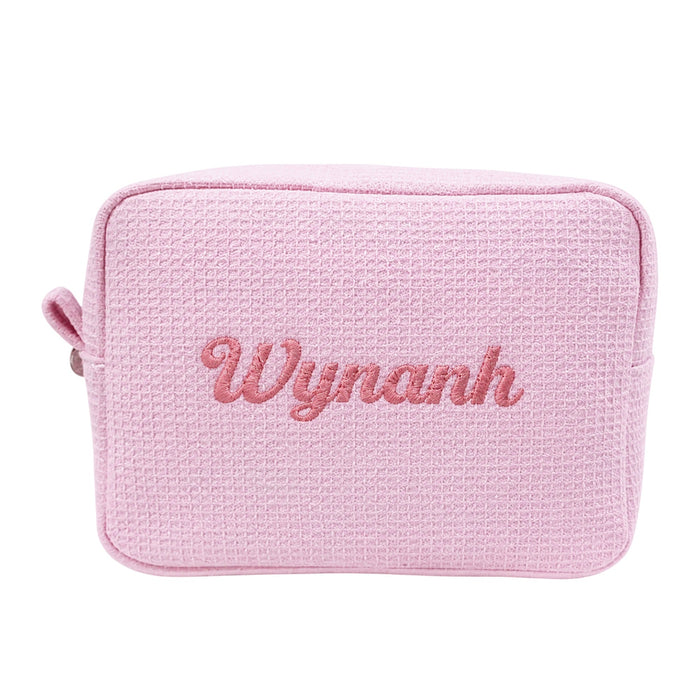 Quà tặng em gái đi du học: Waffle Pouch thêu tên - Dear eM
