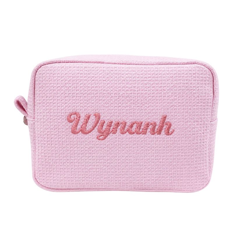 Quà tặng em gái đi du học: Waffle Pouch thêu tên - Dear eM