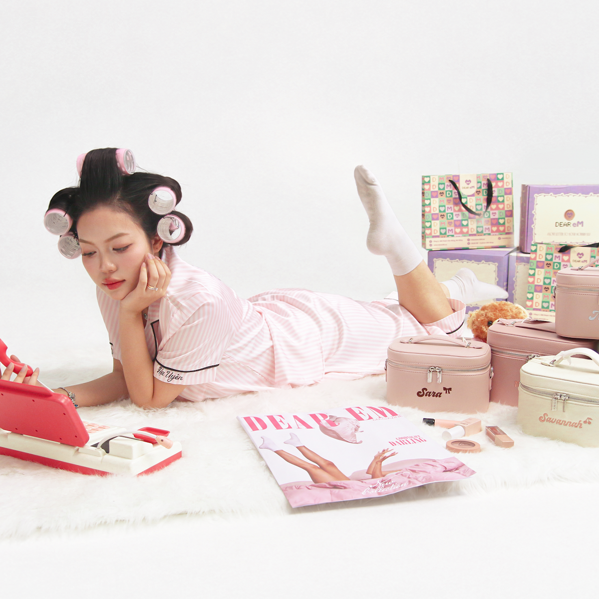 Pyjamas lụa Dear eM – outfit tại gia