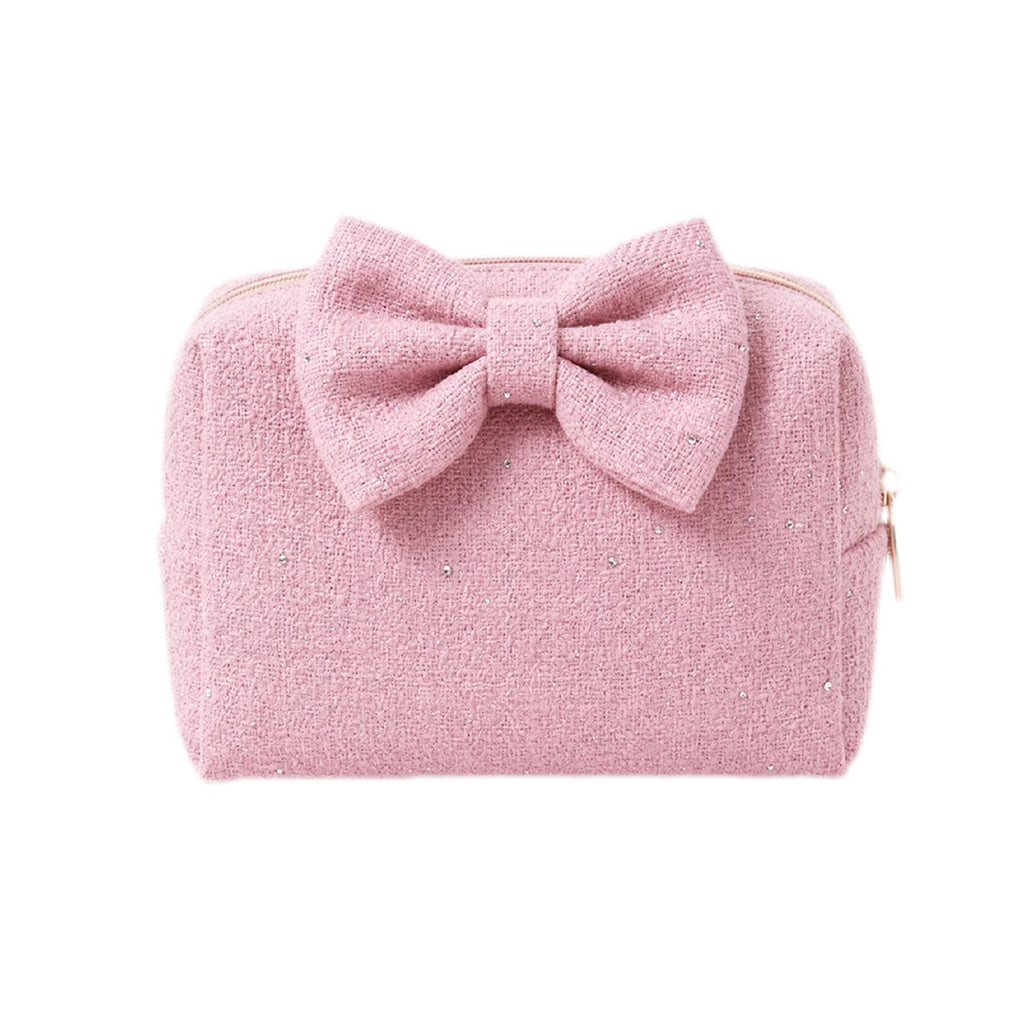 [Thêu Tên] Tweed Pouch - Túi dạ tweed lót bông đựng mỹ phẩm chống sốc, cá nhân hóa theo yêu cầu - TWEBOW