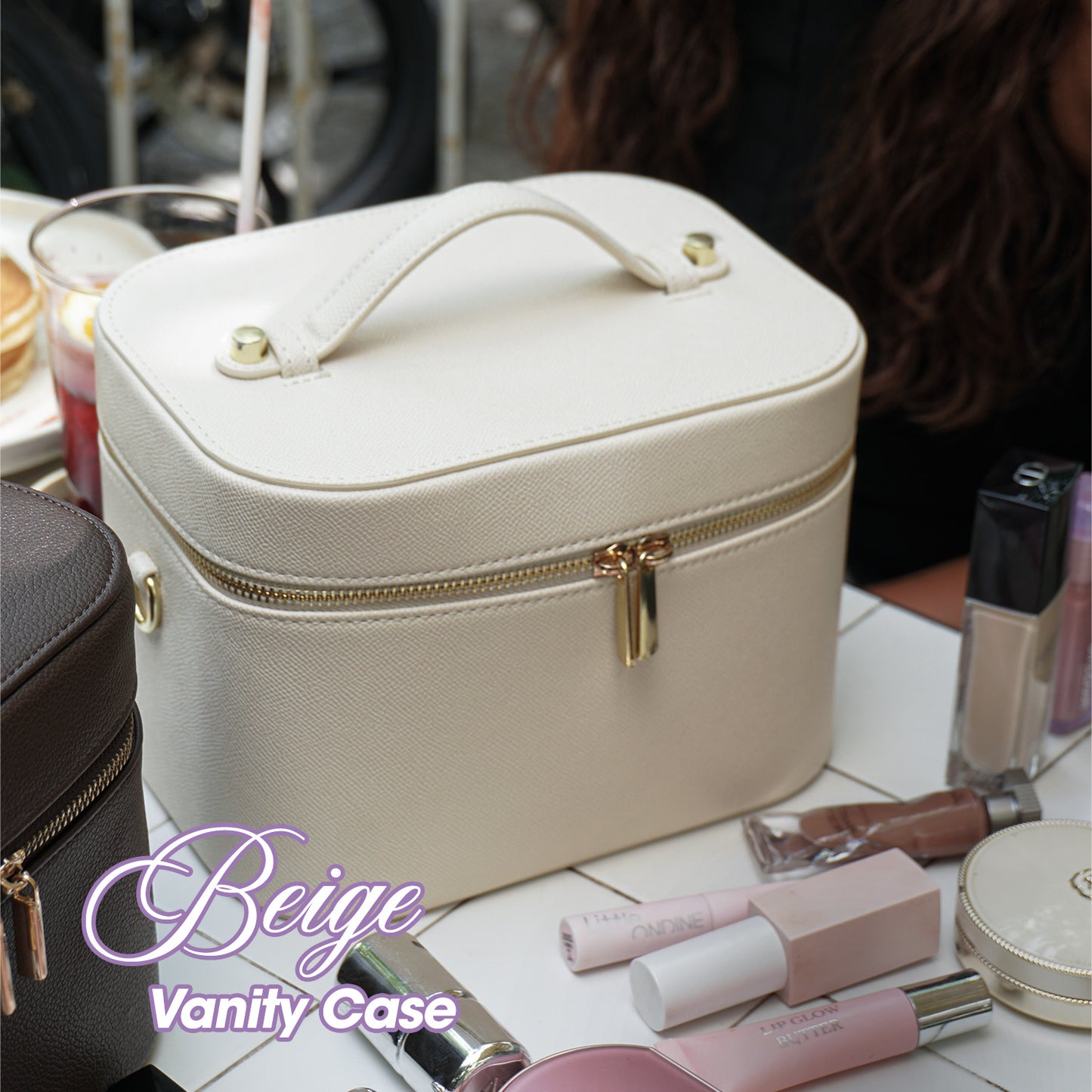 [Thêu Tên] Big Leather Vanity Case - Túi cốp da PU đựng mỹ phẩm sức chứa lớn, cá nhân hóa theo yêu cầu - BVCASE