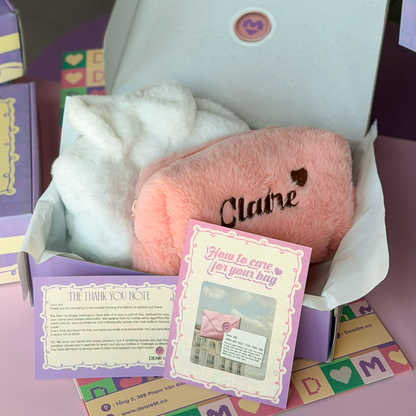 Furry Pouch túi lông đựng mỹ phẩm - Dear eM