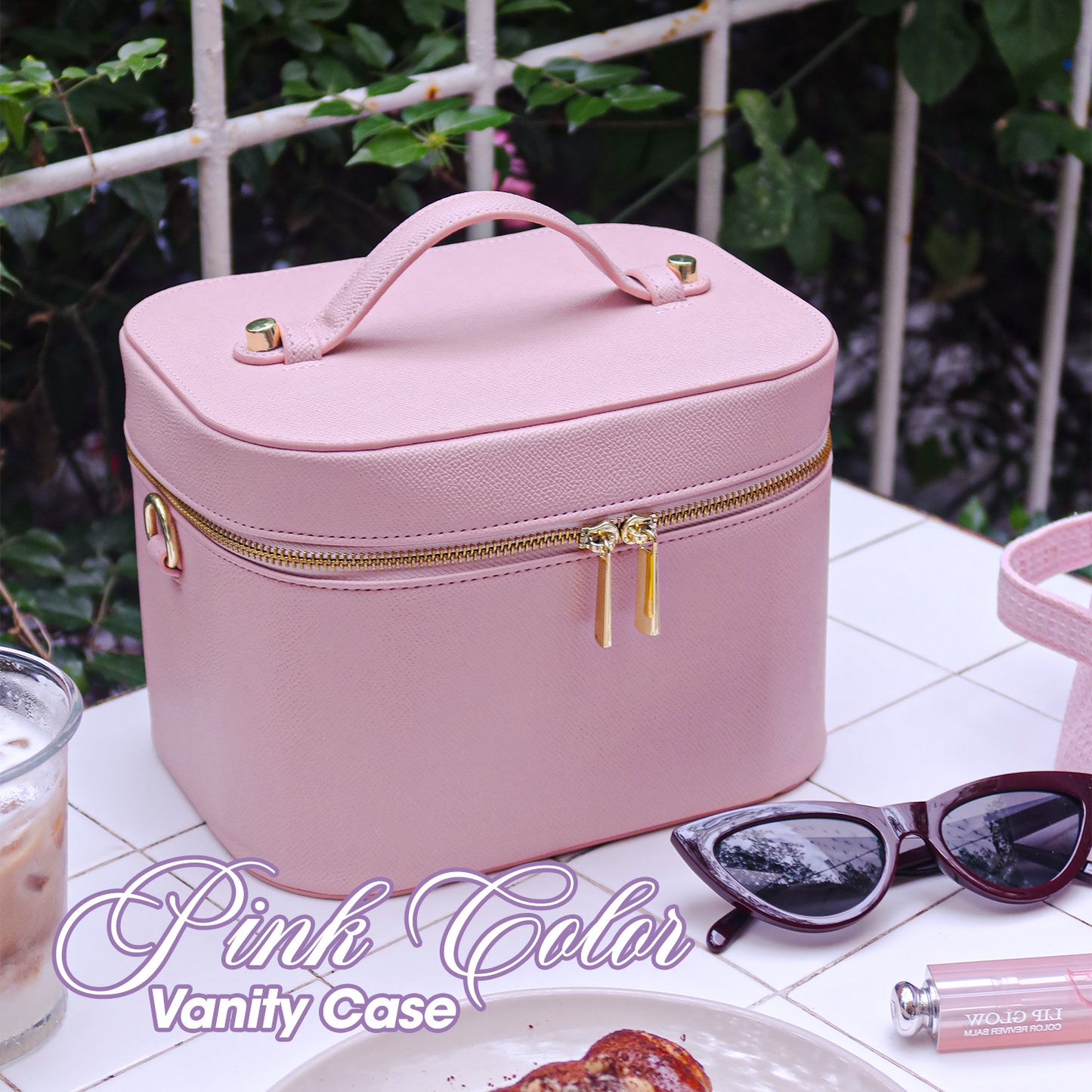 [Thêu Tên] Big Leather Vanity Case - Túi cốp da PU đựng mỹ phẩm sức chứa lớn, cá nhân hóa theo yêu cầu - BVCASE