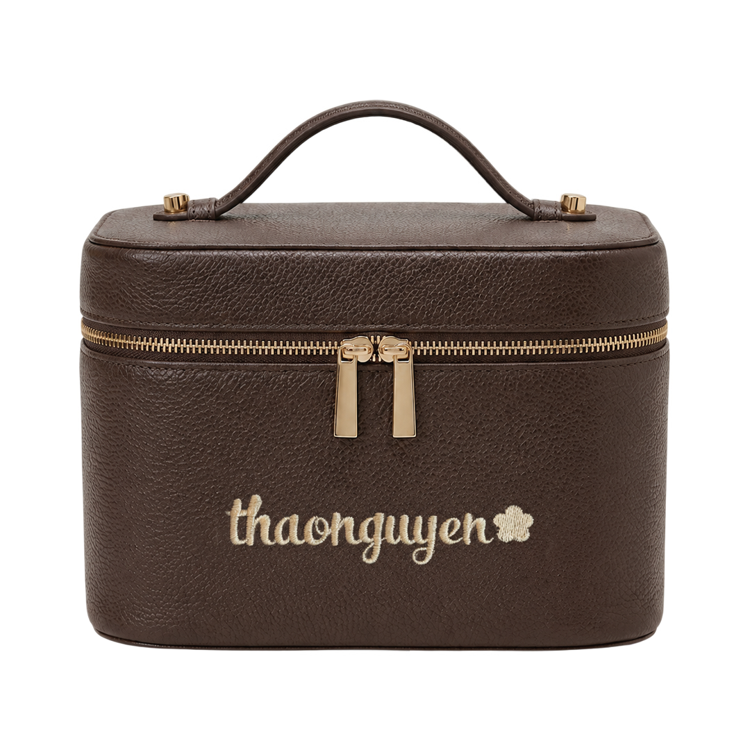 [Thêu Tên] Big Leather Vanity Case - Túi cốp da PU đựng mỹ phẩm sức chứa lớn, cá nhân hóa theo yêu cầu - BVCASE