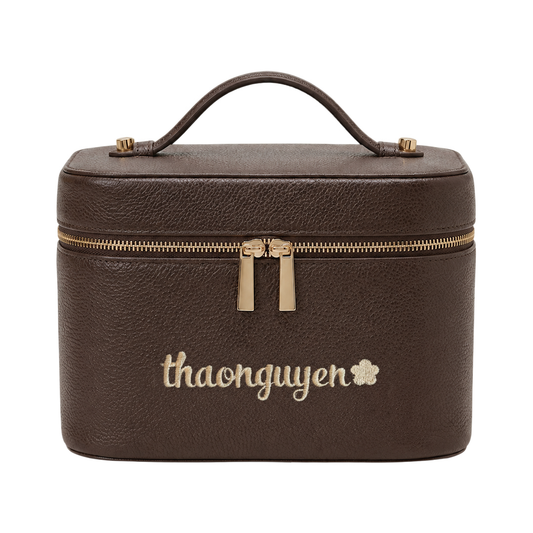 [Thêu Tên] Big Leather Vanity Case - Túi cốp da PU đựng mỹ phẩm sức chứa lớn, cá nhân hóa theo yêu cầu - BVCASE