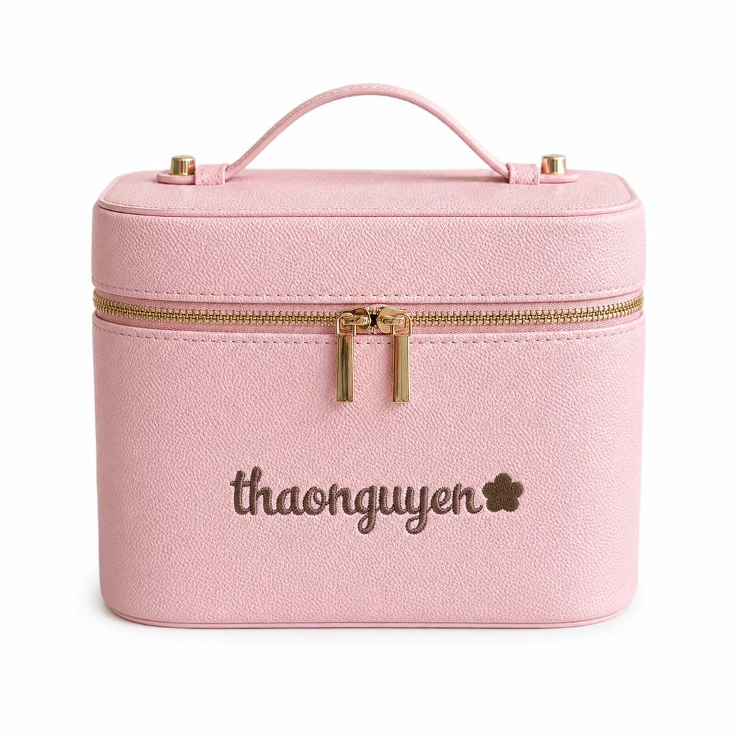 [Thêu Tên] Big Leather Vanity Case - Túi cốp da PU đựng mỹ phẩm sức chứa lớn, cá nhân hóa theo yêu cầu - BVCASE