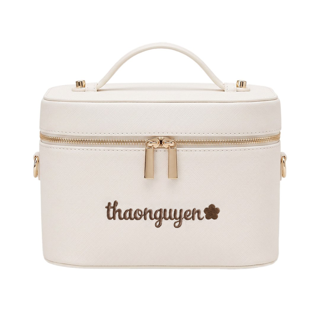 [Thêu Tên] Big Leather Vanity Case - Túi cốp da PU đựng mỹ phẩm sức chứa lớn, cá nhân hóa theo yêu cầu - BVCASE