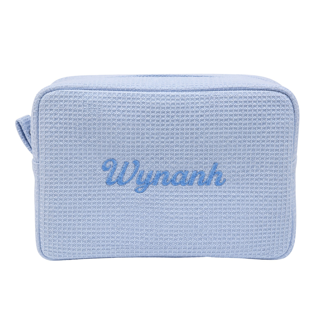 Waffle Pouch Big xanh dương thêu tên - Dear eM