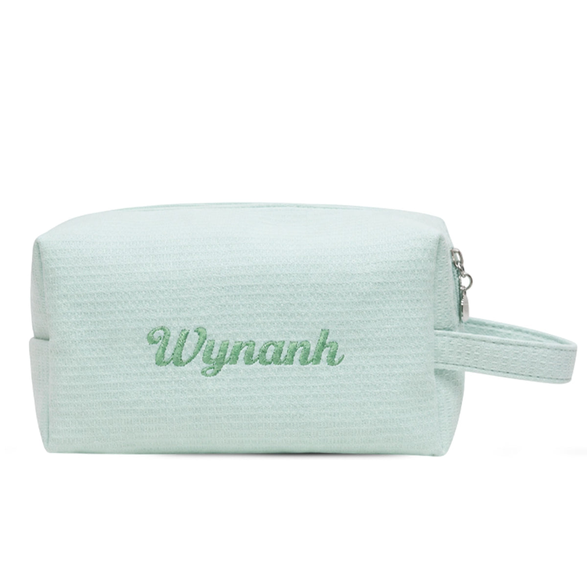 Waffle Pouch Small xanh mint thêu tên - Dear eM