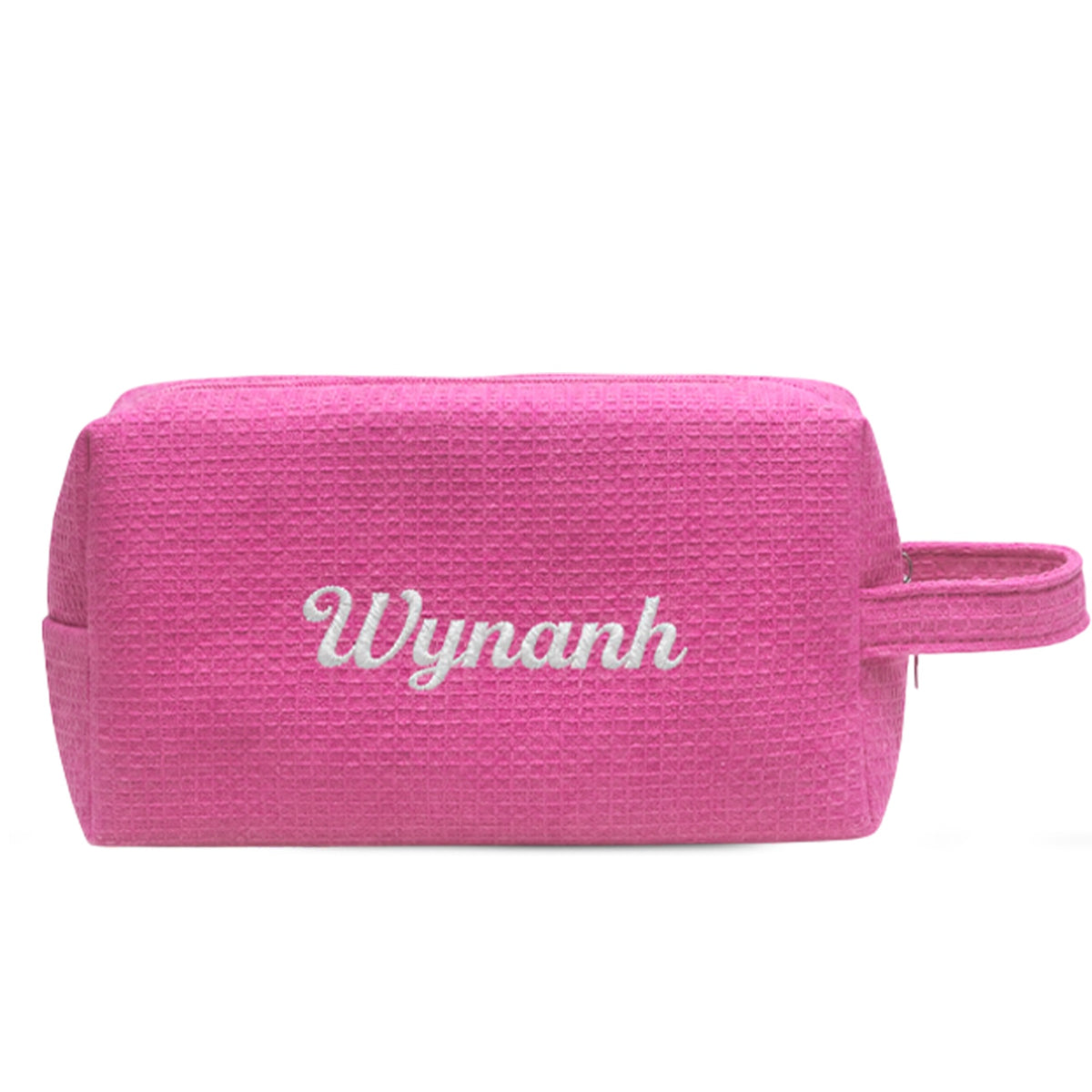 Waffle Pouch Small hồng đậm thêu tên - Dear eM