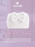 [Thêu Tên] Furry Pouch Không Nơ - Túi lông đựng mỹ phẩm chần bông chống sốc, cá nhân hóa theo yêu cầu - FURBOW