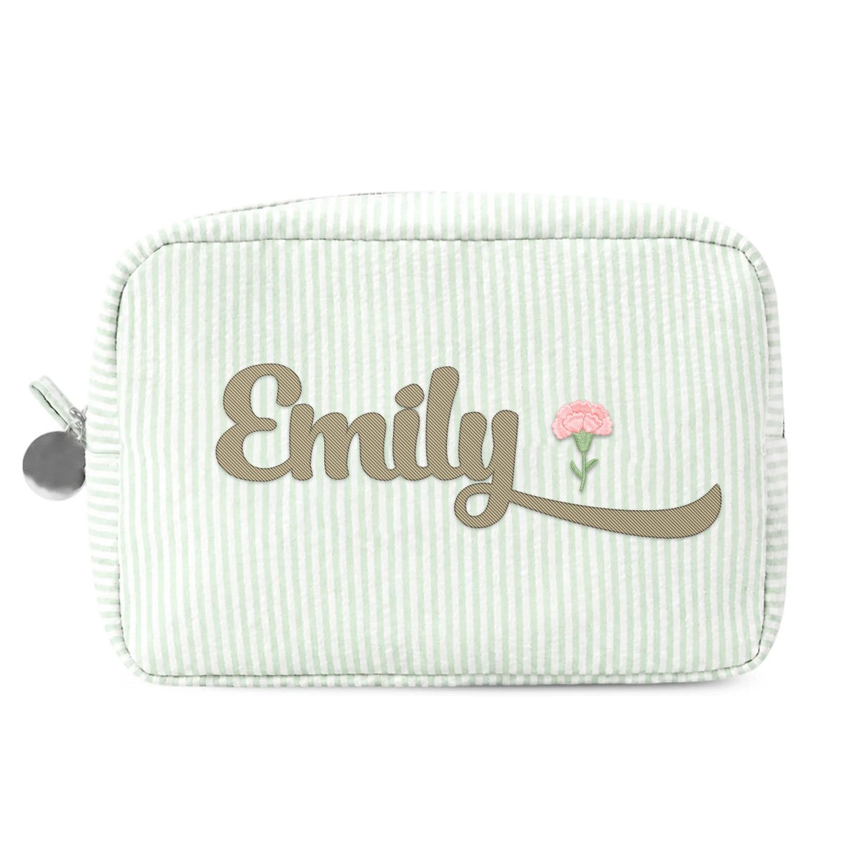 Big / Xanh lá – thêu tên Emily + hoa tháng sinh (ảnh minh hoạ) - Dear eM