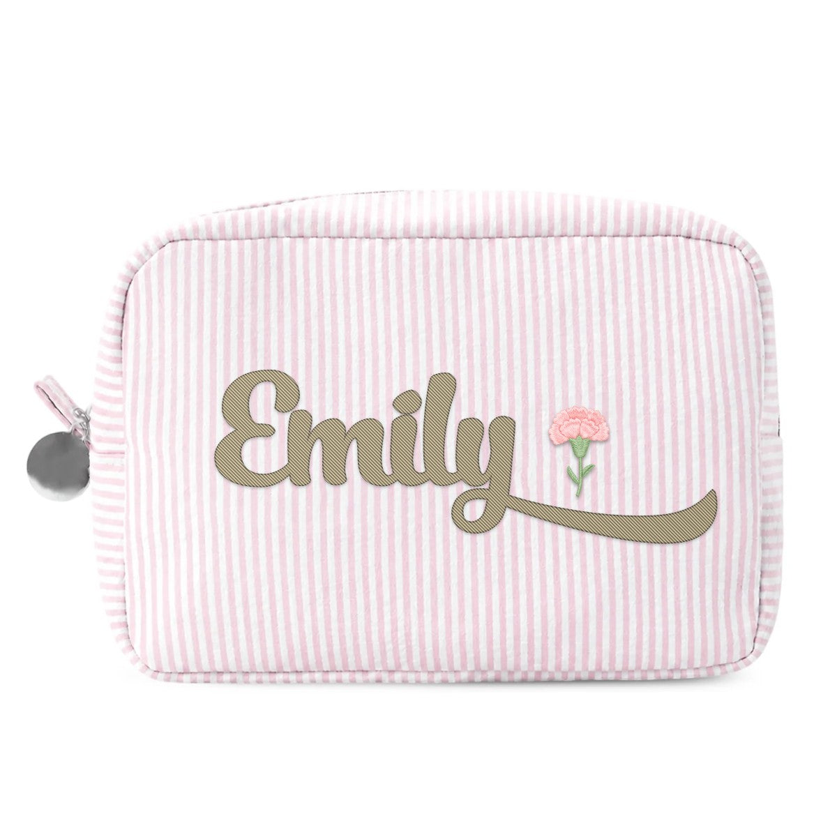 Big / Hồng, Big / Hồng đậm – thêu tên Emily + hoa tháng sinh (ảnh minh hoạ) - Dear eM