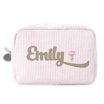 Big / Hồng, Big / Hồng đậm – thêu tên Emily + hoa tháng sinh (ảnh minh hoạ) - Dear eM