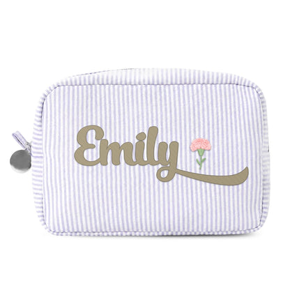 Big / Tím – thêu tên Emily + hoa tháng sinh (ảnh minh hoạ) - Dear eM