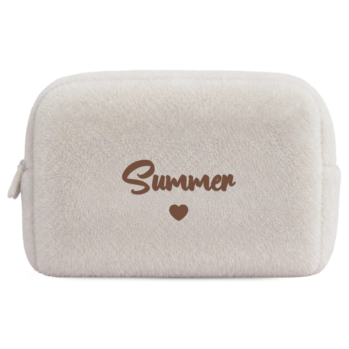 Furry Pouch xám lông chuột thêu tên Summer + tim (ảnh minh hoạ) - Dear eM