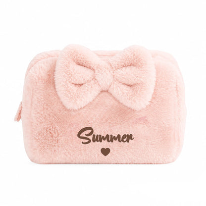 Có nơ / Hồng đậm – thêu tên Summer + icon (ảnh minh hoạ) - Dear eM