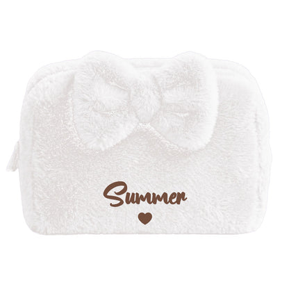 Có nơ / Trắng gạo – thêu tên Summer + icon (ảnh minh hoạ) - Dear eM