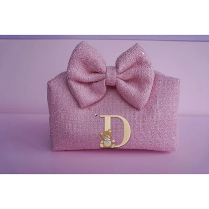 Có nơ / Hồng đậm – Teddy Bear chữ D (ảnh minh hoạ) - Dear eM