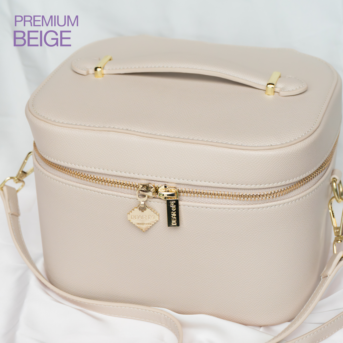 Túi Cốp Da Đựng Mỹ Phẩm Thêu Tên Big Vanity Case – Túi Đựng Đồ Trang Điểm Cỡ Lớn, Quà Tặng Cá Nhân Hoá