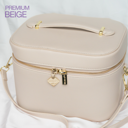 Túi Cốp Da Đựng Mỹ Phẩm Thêu Tên Big Vanity Case – Túi Đựng Đồ Trang Điểm Cỡ Lớn, Quà Tặng Cá Nhân Hoá